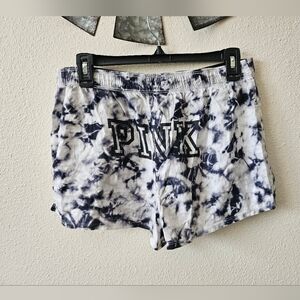 PINK Victoria's Secret Women's Tie-Dye Shorts - Black and White